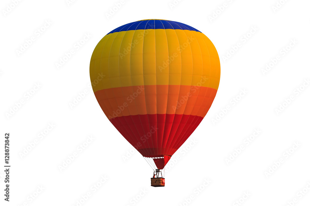 Fototapeta premium Pilot hot air balloon isolated on white background