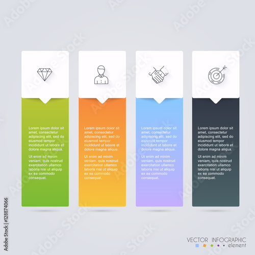 Vector colorful info graphics for your business presentations. C