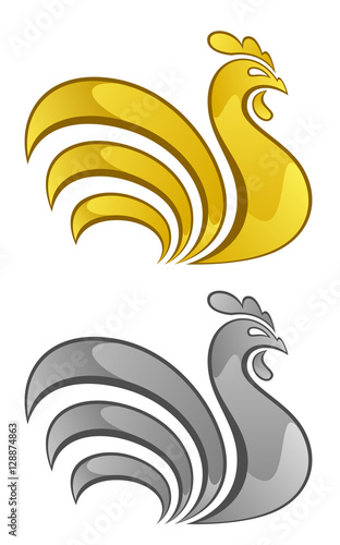 Gold and silver chicken