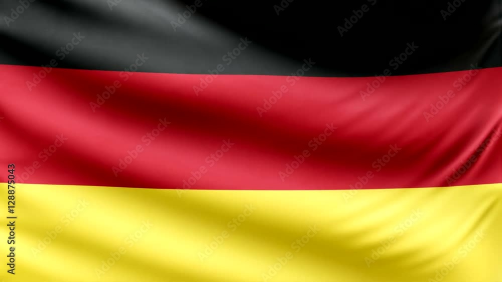 Realistic beautiful Germany flag looping Slow 4k resolution