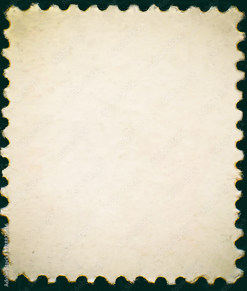 Fototapeta premium Old grunge posted stamp reverse side 