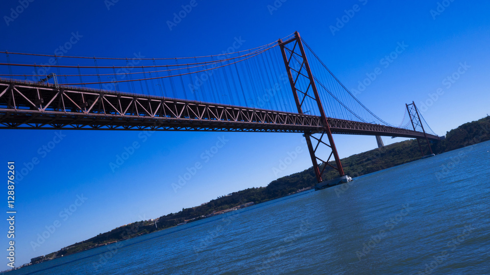 Lisbon bridge which looks almost same like San Francisco Golden Gate Bridge Lisbon bridge which looks almost same like San Francisco Golden Gate Bridge