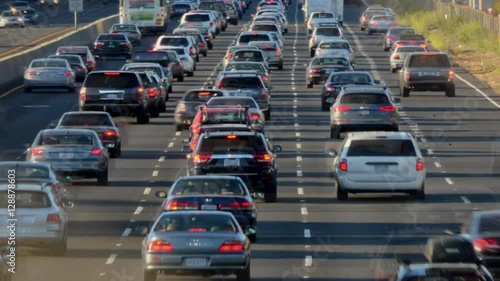 Time lapse of sunset on Highway 101 at Marin County, California