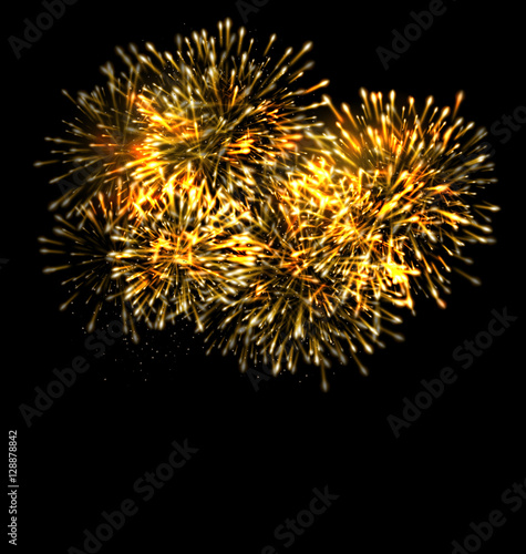 Illuminated Festive Firework, Glowing Holiday Background