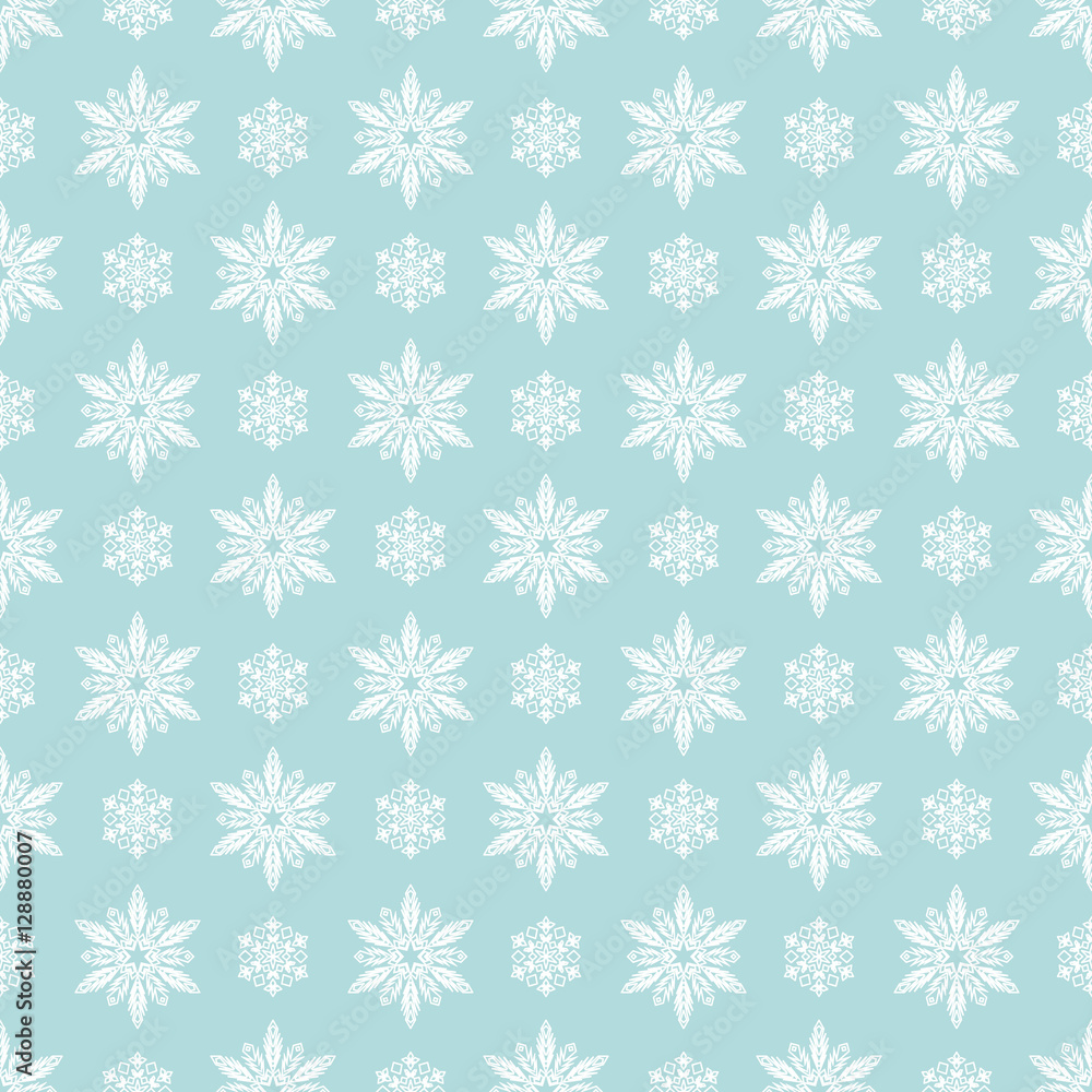 Seamless pattern with snowflakes
