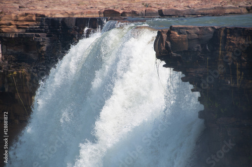 Huge Waterfall close up photo