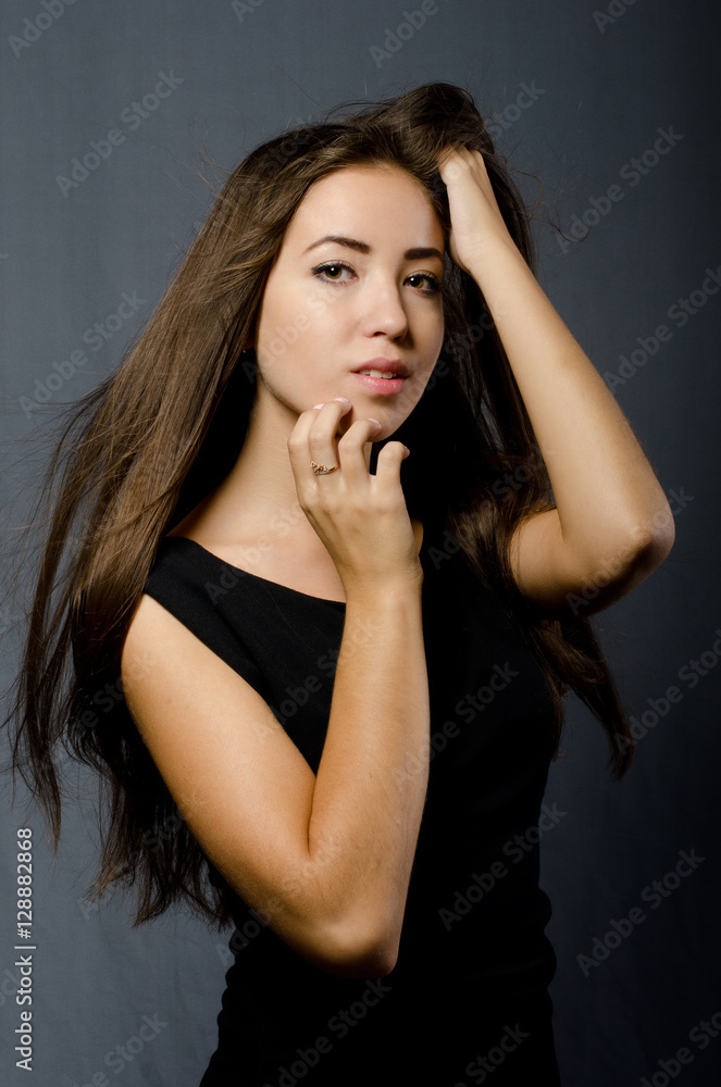 girl in black dress girl in black dress
