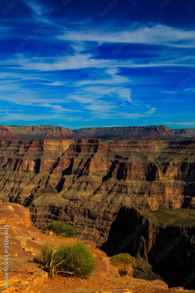 Fototapeta premium Rocks and mountains of Grand Canyon and Nevada, Arizona dessert.