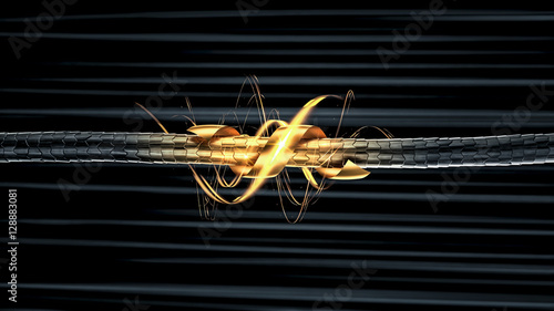 Hair keratin strengthening and repair , Hair treatment and care. 3D rendering