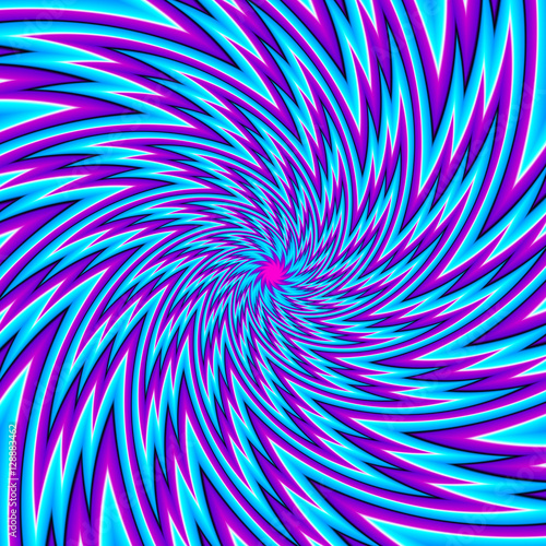 Blue flower (optical expansion illusion)