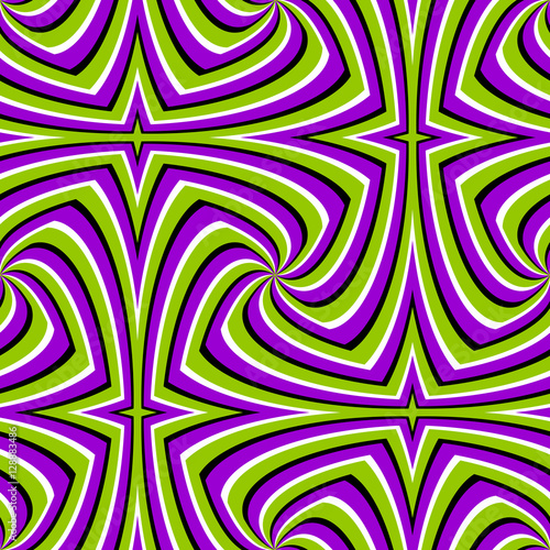 Green and violet background (optical illusion of movement). Seamless pattern.