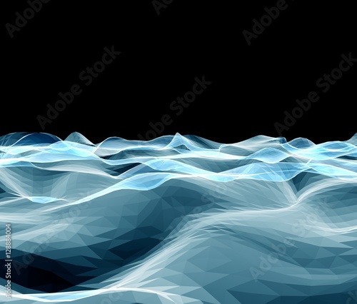 抽象的な波のCGの背景素材