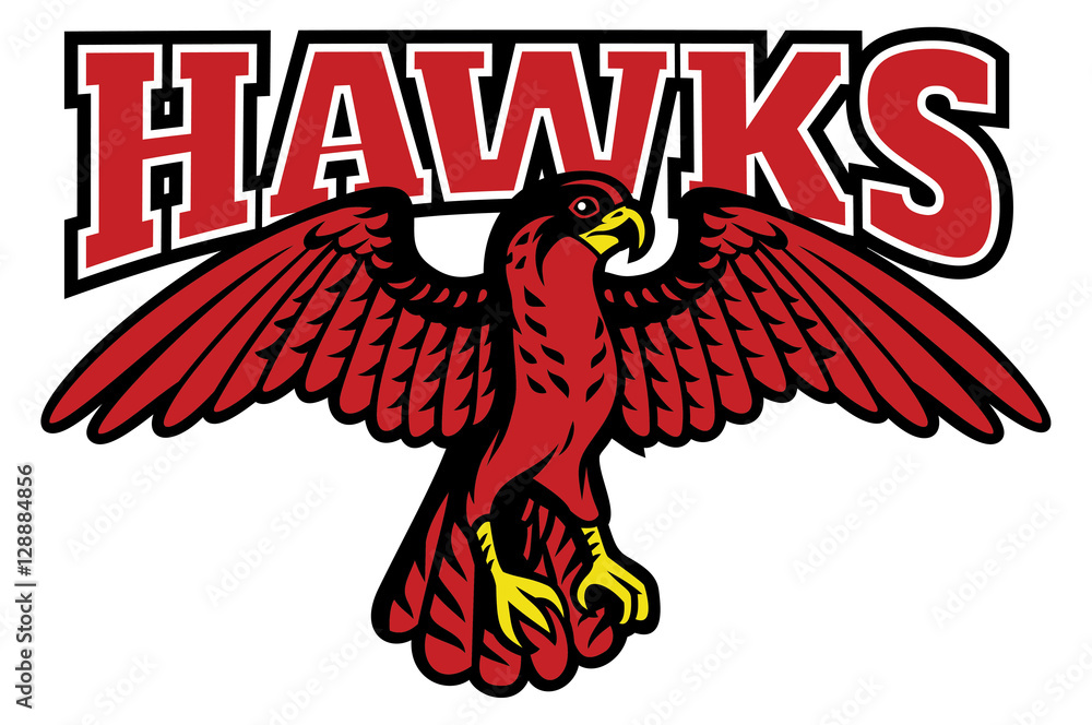 Fototapeta premium red hawk mascot