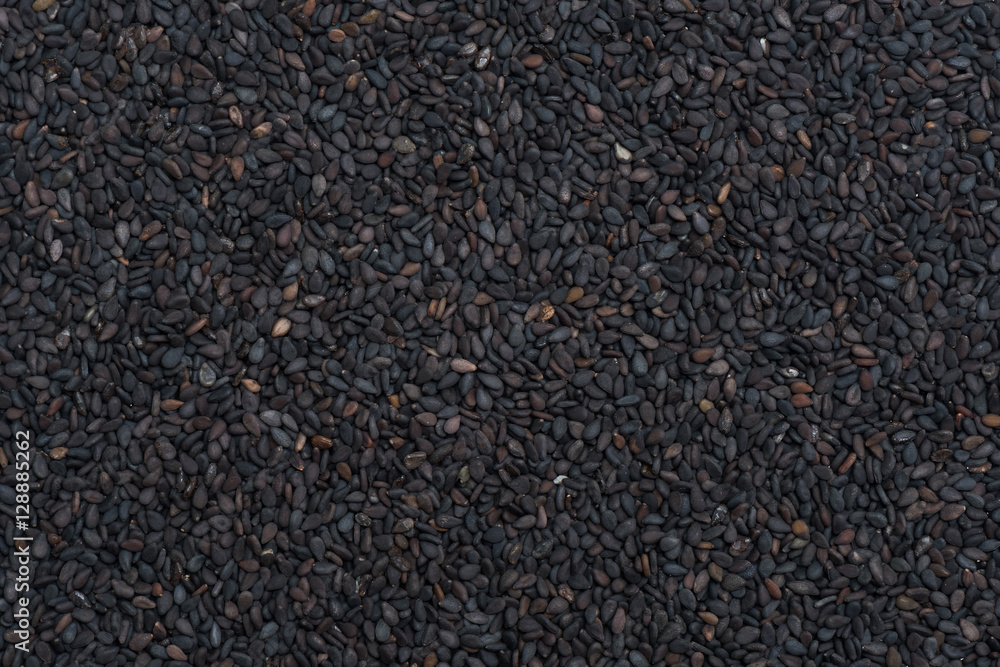 Black sesame seed background and textured Black sesame seed background and textured