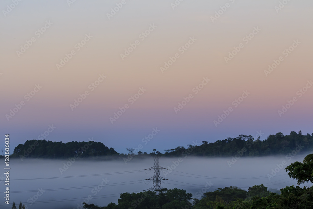 Fototapeta premium The mist between valley.