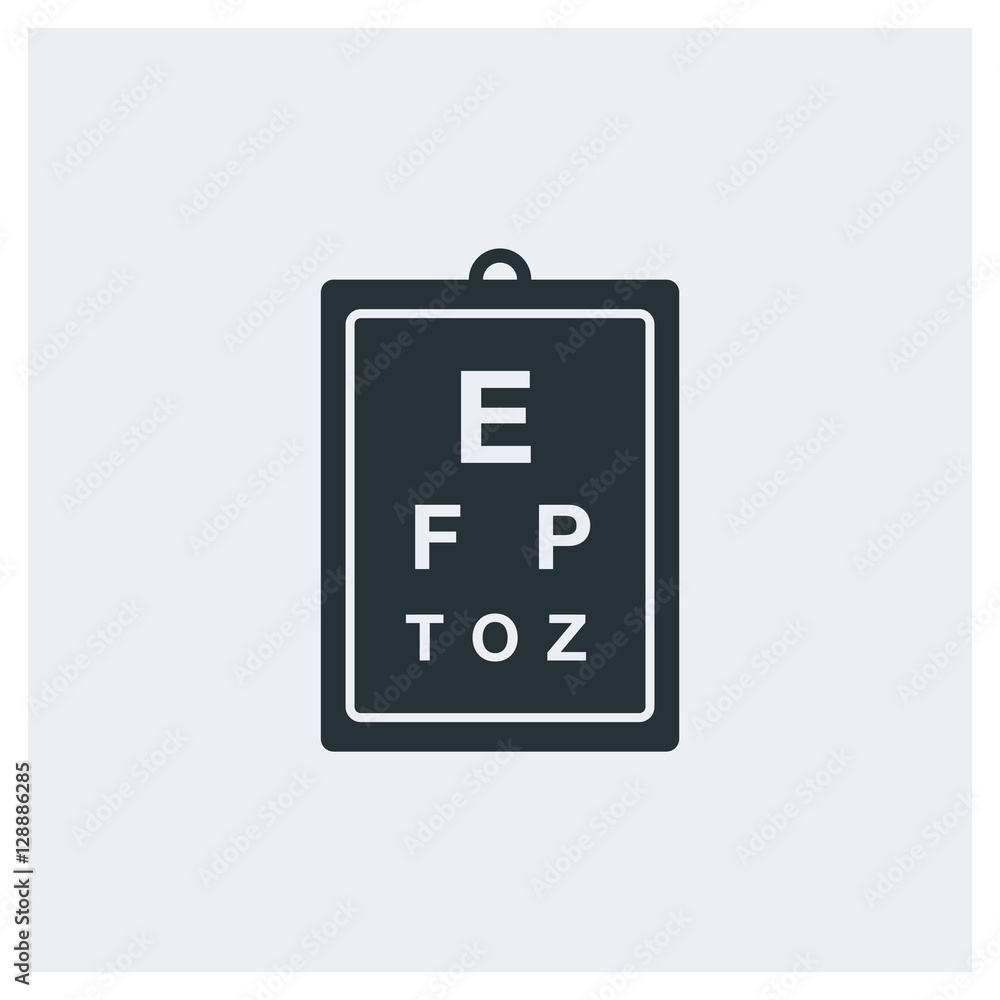 Eye test chart icon Stock Vector Adobe Stock