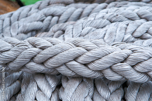 Sea ropes close-up.