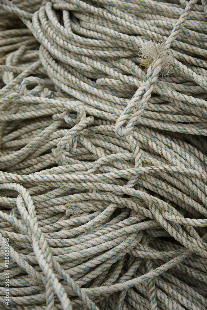 A full page of weathered ropes background texture