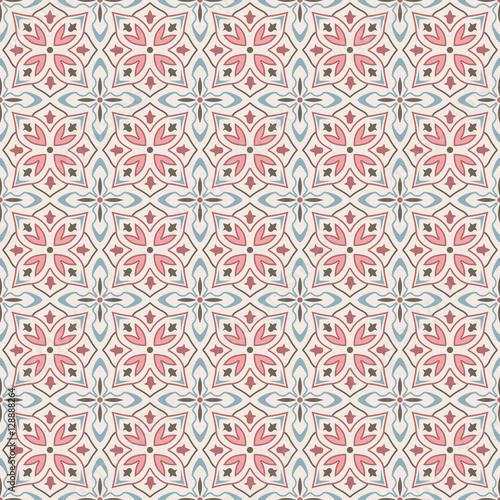 Seamless color pattern, Arabic style. The swatch is included in vector file.