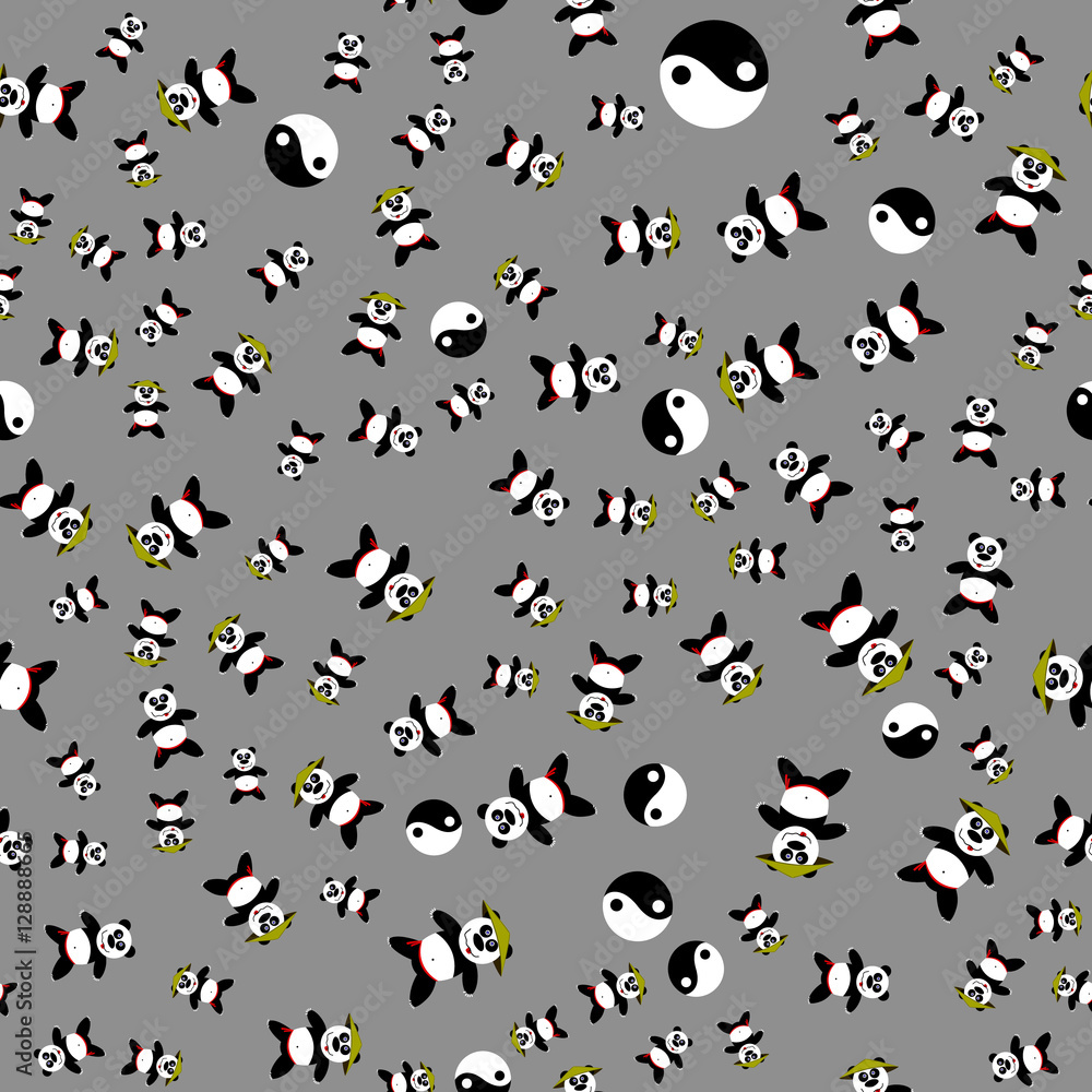 Seamless pattern Panda Seamless pattern Panda