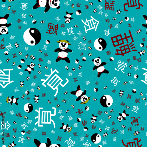 Seamless pattern Panda