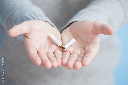man quit smoking photo
