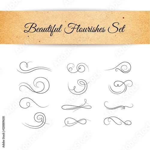 Vector Decorative Flourishes Set