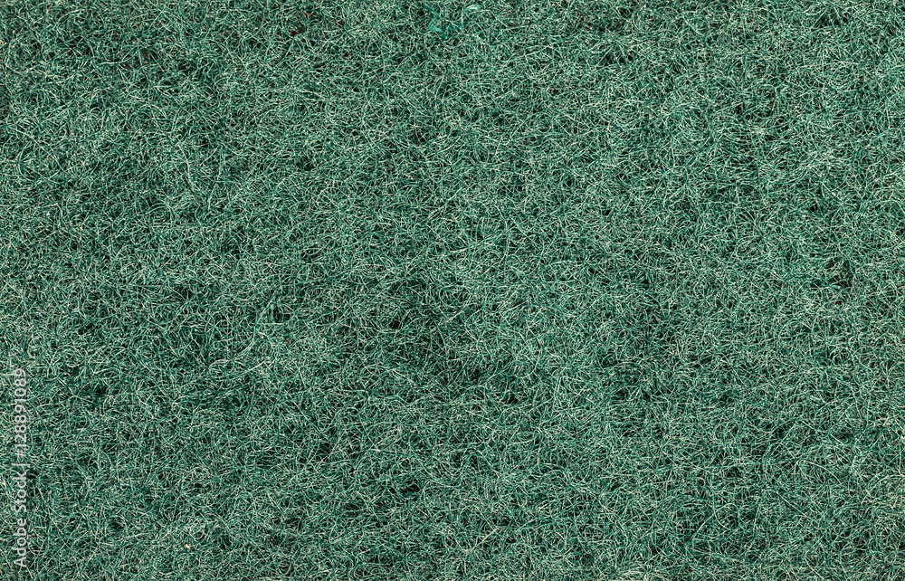 bath sponge of compressed fibre closeup, green abstract backgro bath sponge of compressed fibre closeup, green abstract backgro