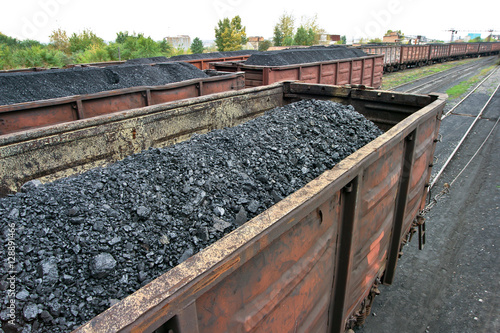 rail cars loaded with coal