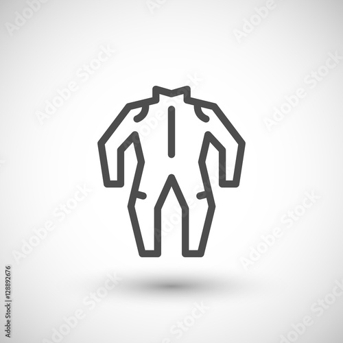 Motorcycle suit line icon