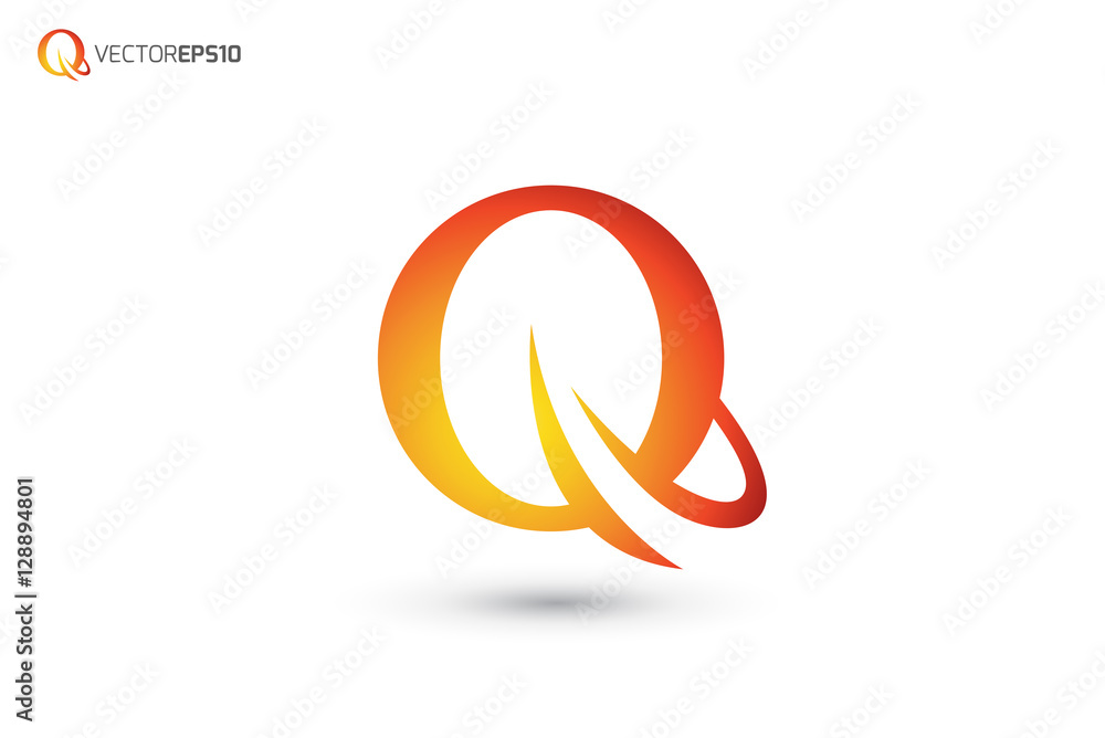 Abstract Letter Q Logo - 3D Sphere Logo