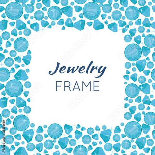Square Frame Made of Diamonds.