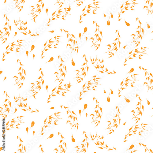 Seamless oatmeal, cereal vector background for a healthy diet.