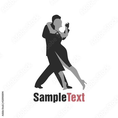 Tango Logo. Icon of couple dancing tango