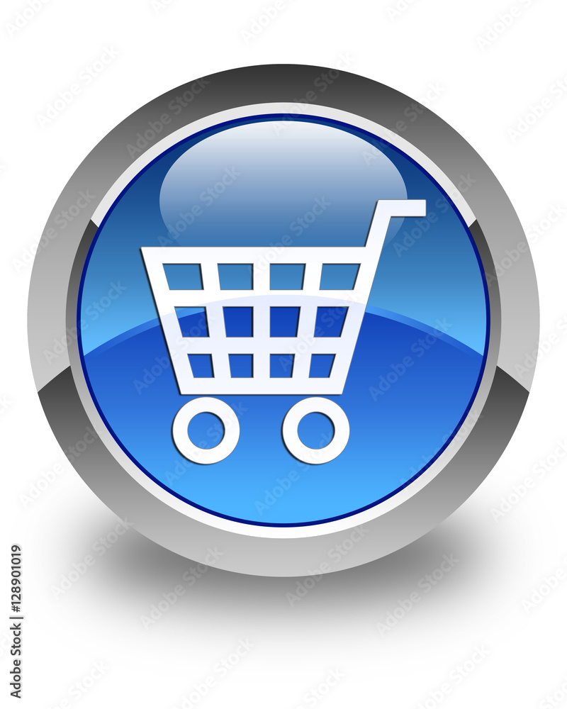 Ecommerce icon glossy blue round button Ecommerce icon glossy blue round button