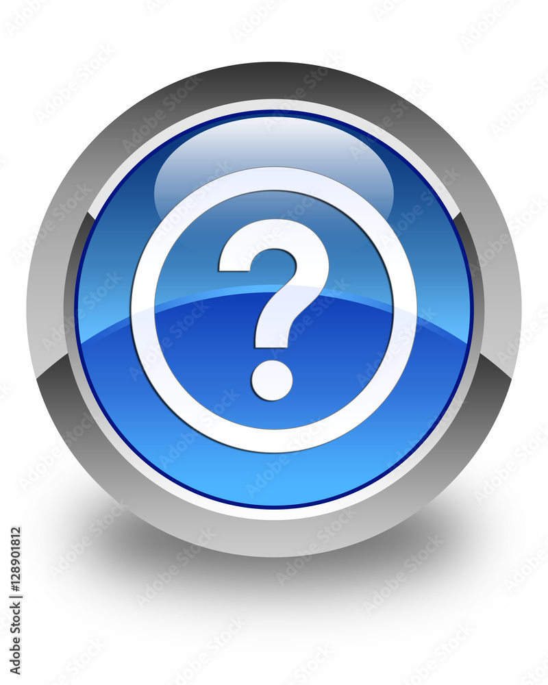Question icon glossy blue round button Question icon glossy blue round button