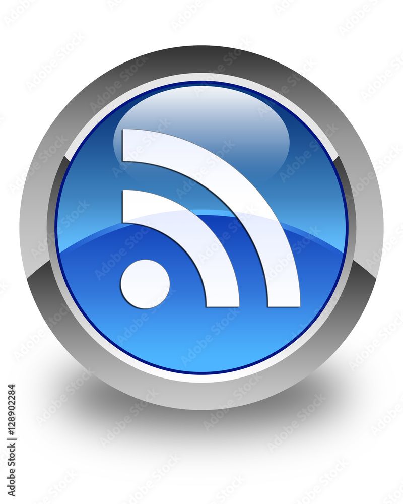 RSS icon glossy blue round button RSS icon glossy blue round button