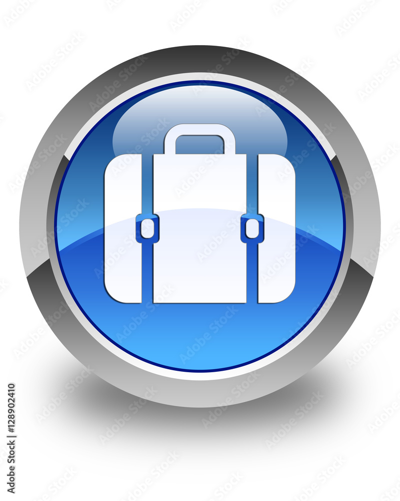 Bag icon glossy blue round button 3 Bag icon glossy blue round button 3