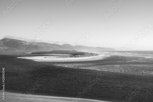 Netarts Bay Overlook B&W photo