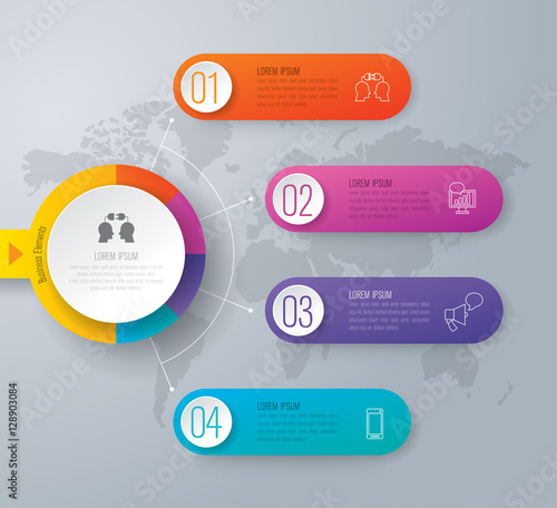 Timeline infographic design vector and business icons.