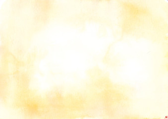 Hand drawn Watercolor yellow background