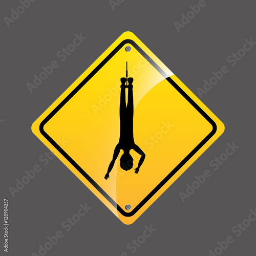 bungee jumping person sign sport extreme design vector illustration eps 10