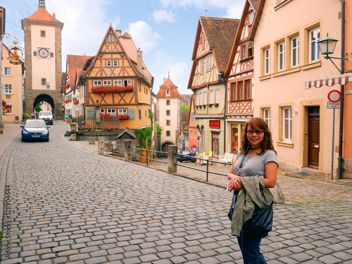 Tourist in Rotthenburg ob der Tauber