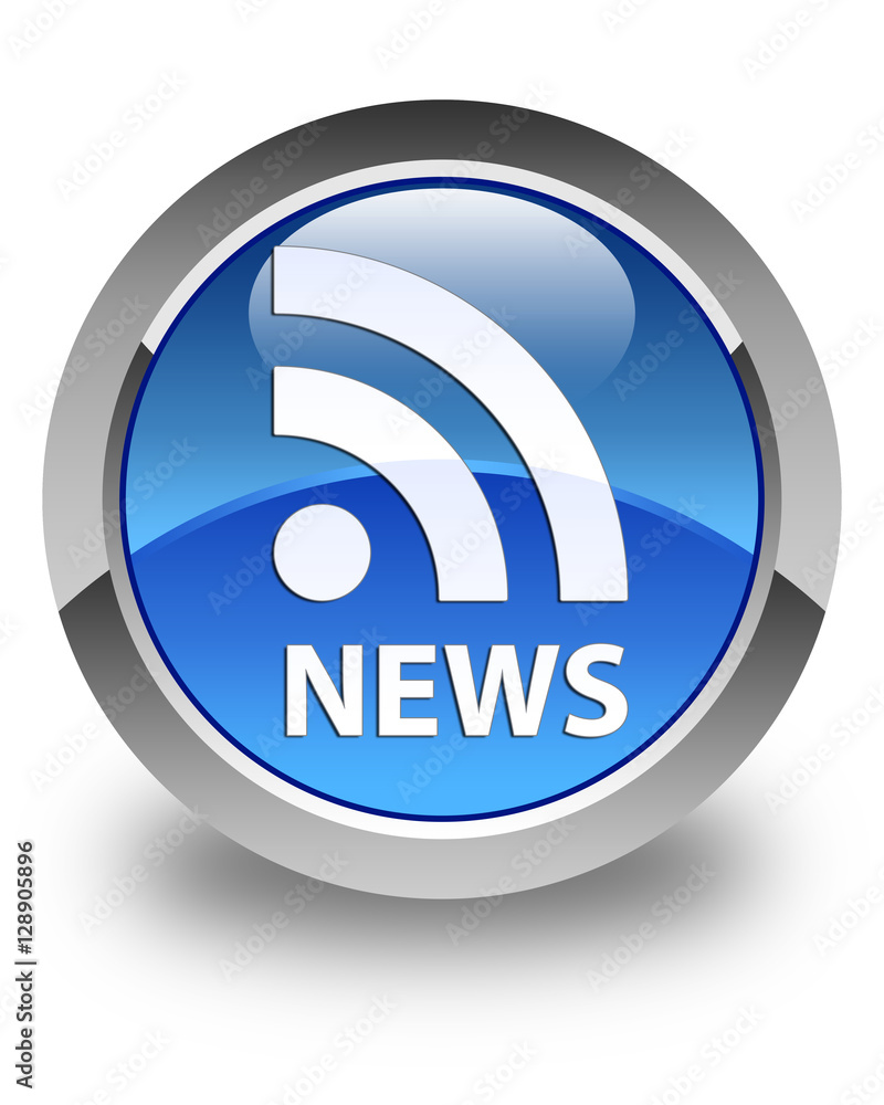 News (RSS icon) glossy blue round button News (RSS icon) glossy blue round button