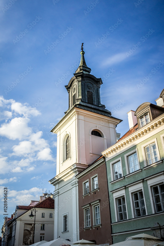 The St. Hyacinth's Church in New Town of Warsaw, Poland