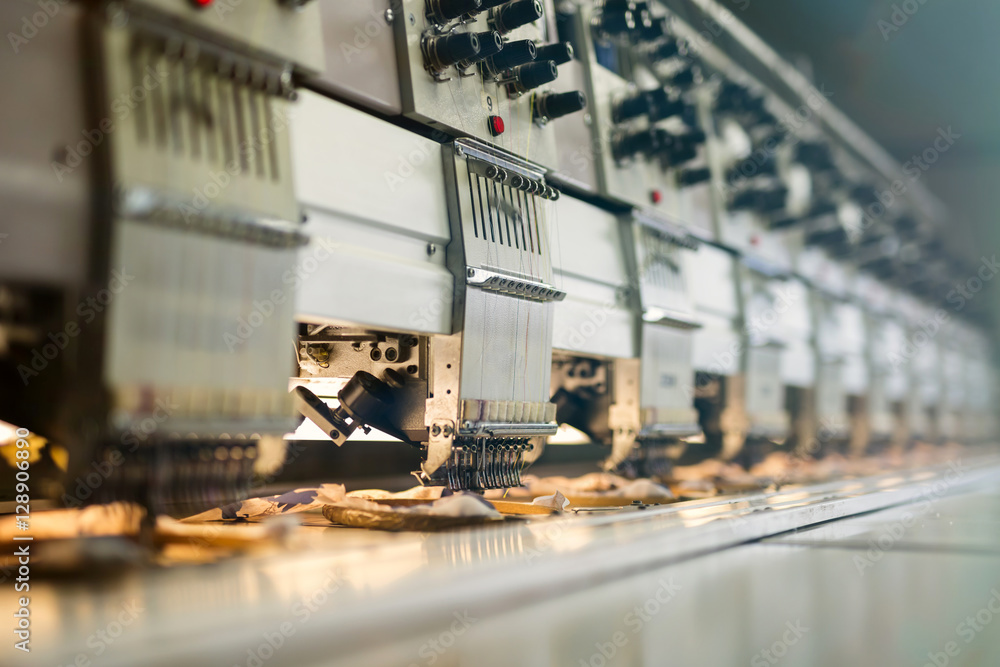Fototapeta premium Fabric industry production line
