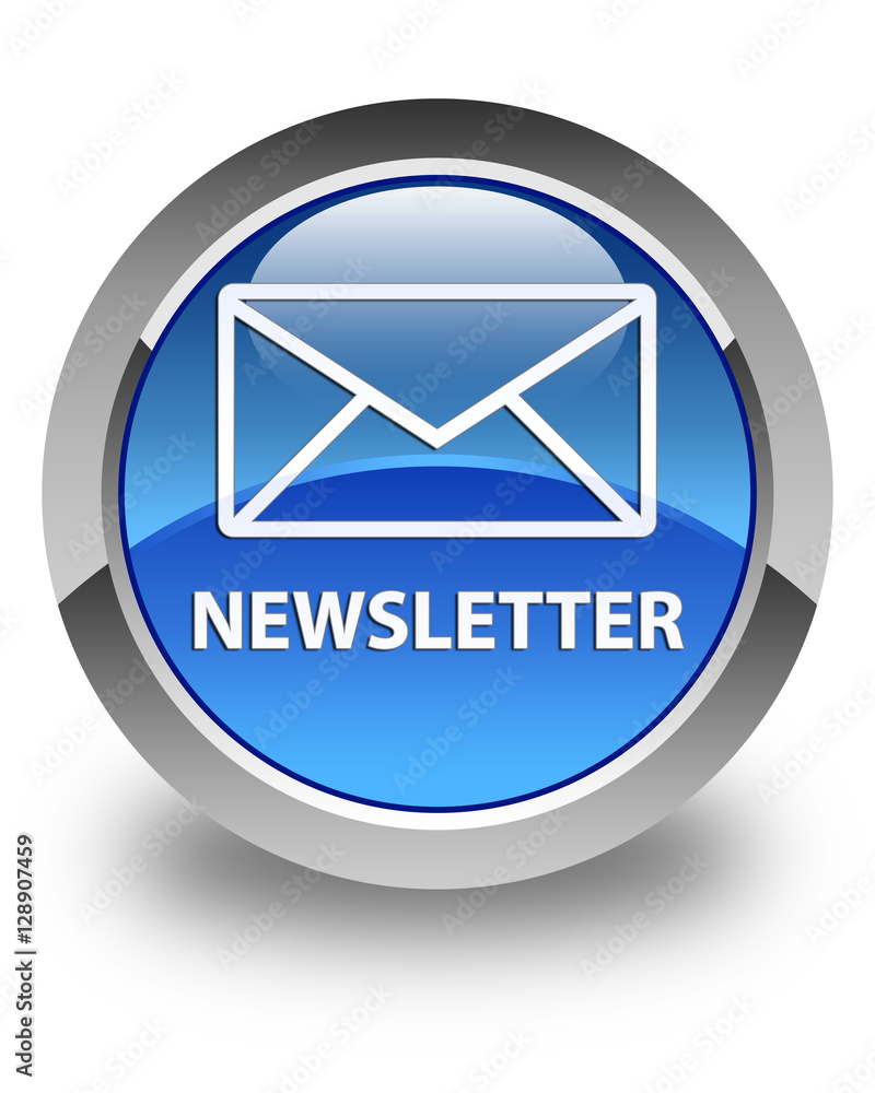 Newsletter glossy blue round button Newsletter glossy blue round button