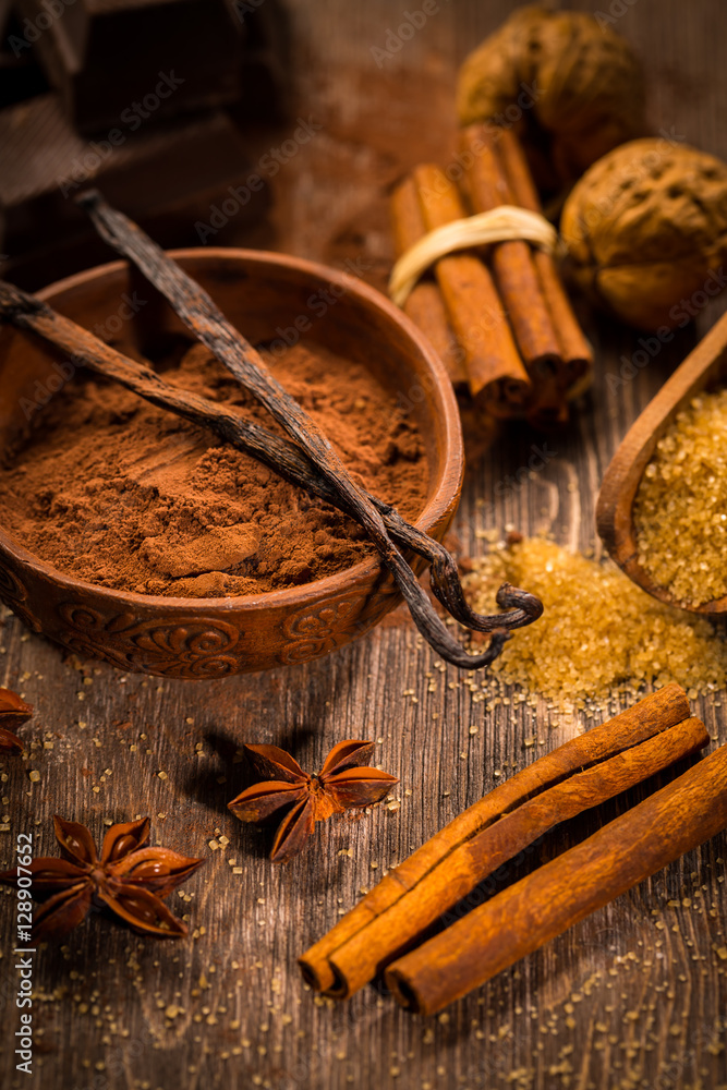 Baking ingredients and spices Baking ingredients and spices