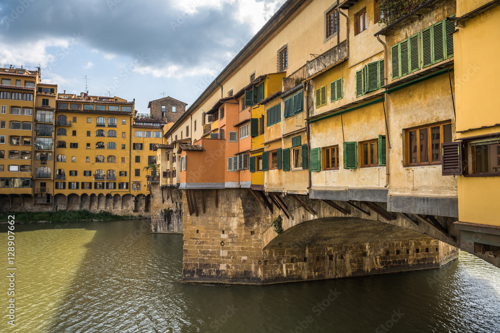 Ponte Vecchio or Old Bridge in Florence, Italy