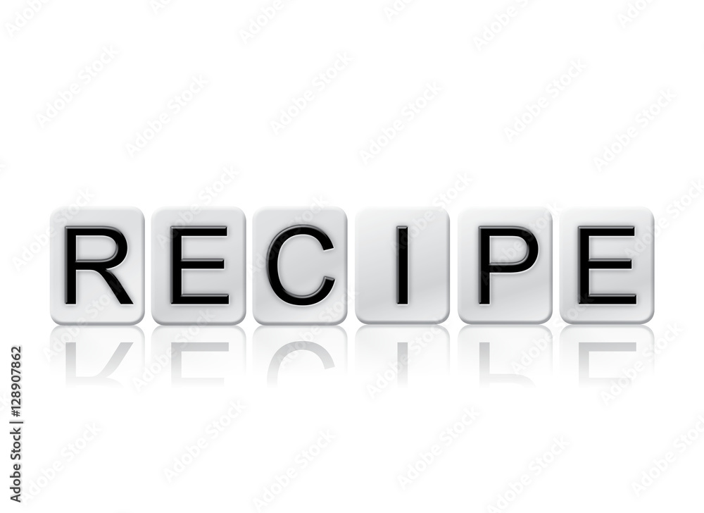 Recipe Isolated Tiled Letters Concept and Theme Recipe Isolated Tiled Letters Concept and Theme